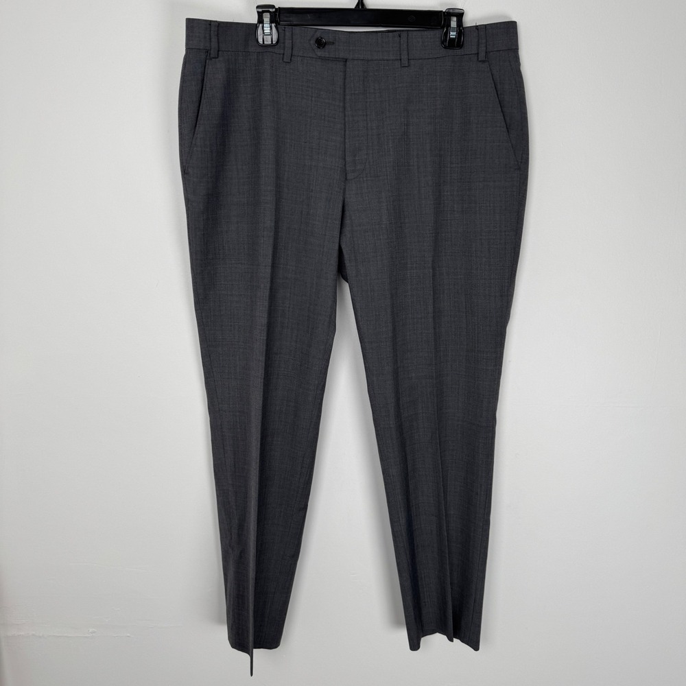 Lauren Ralph Lauren Mens Gray Wool Blend Dress Pants 38Wx30L‎ Flat Front Stretch